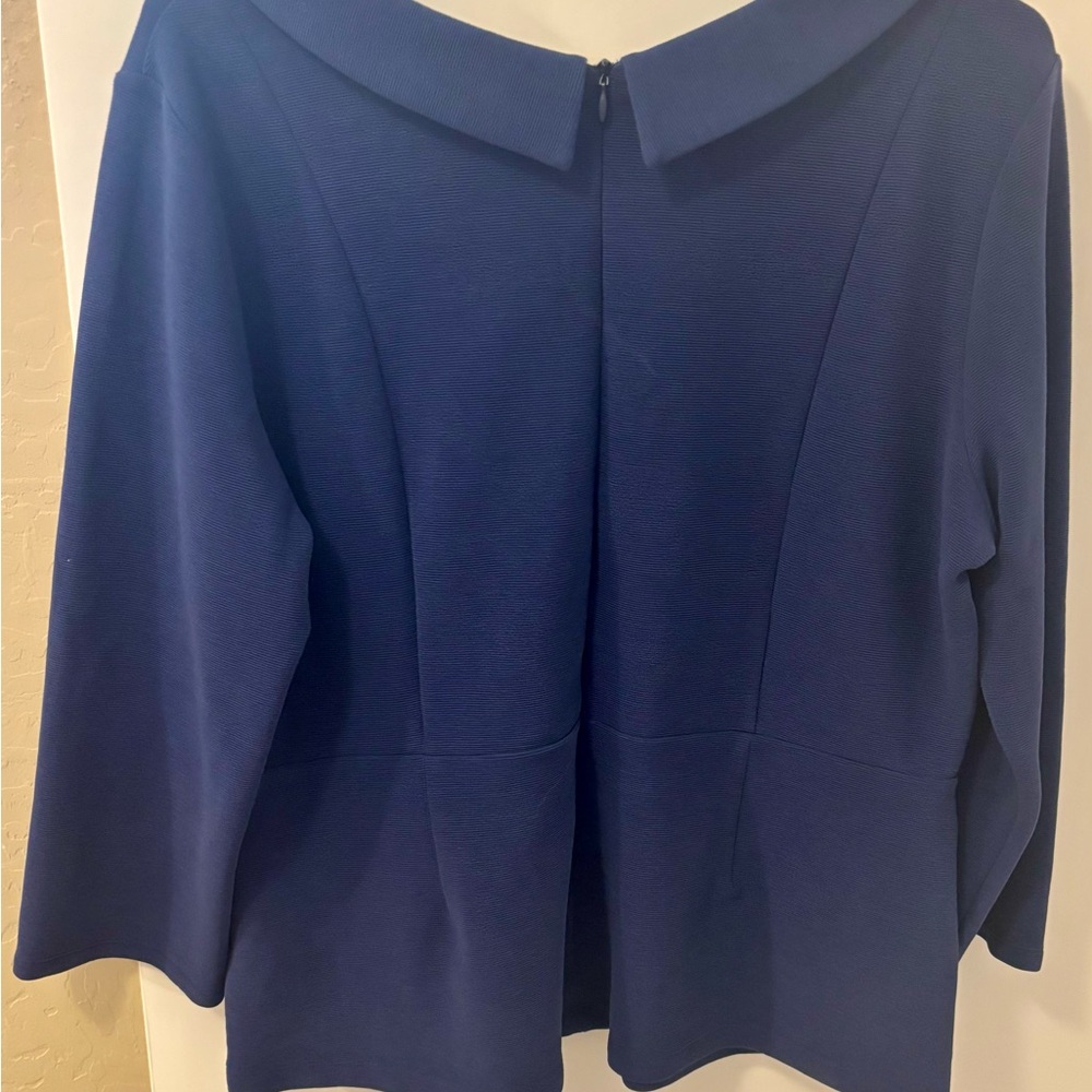 Hobbs London Blue Women's Structured Top - Picture 2 of 6